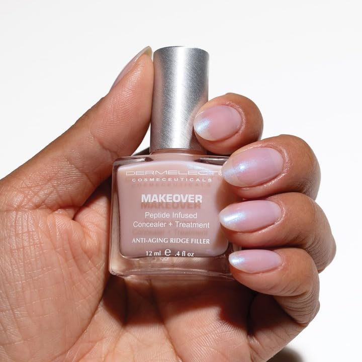 dermelect makeover ridge filler - award-winning nail treatment strengthens moisturizes conceals imperfections keratin amp peptide enriched for healthy smooth nails