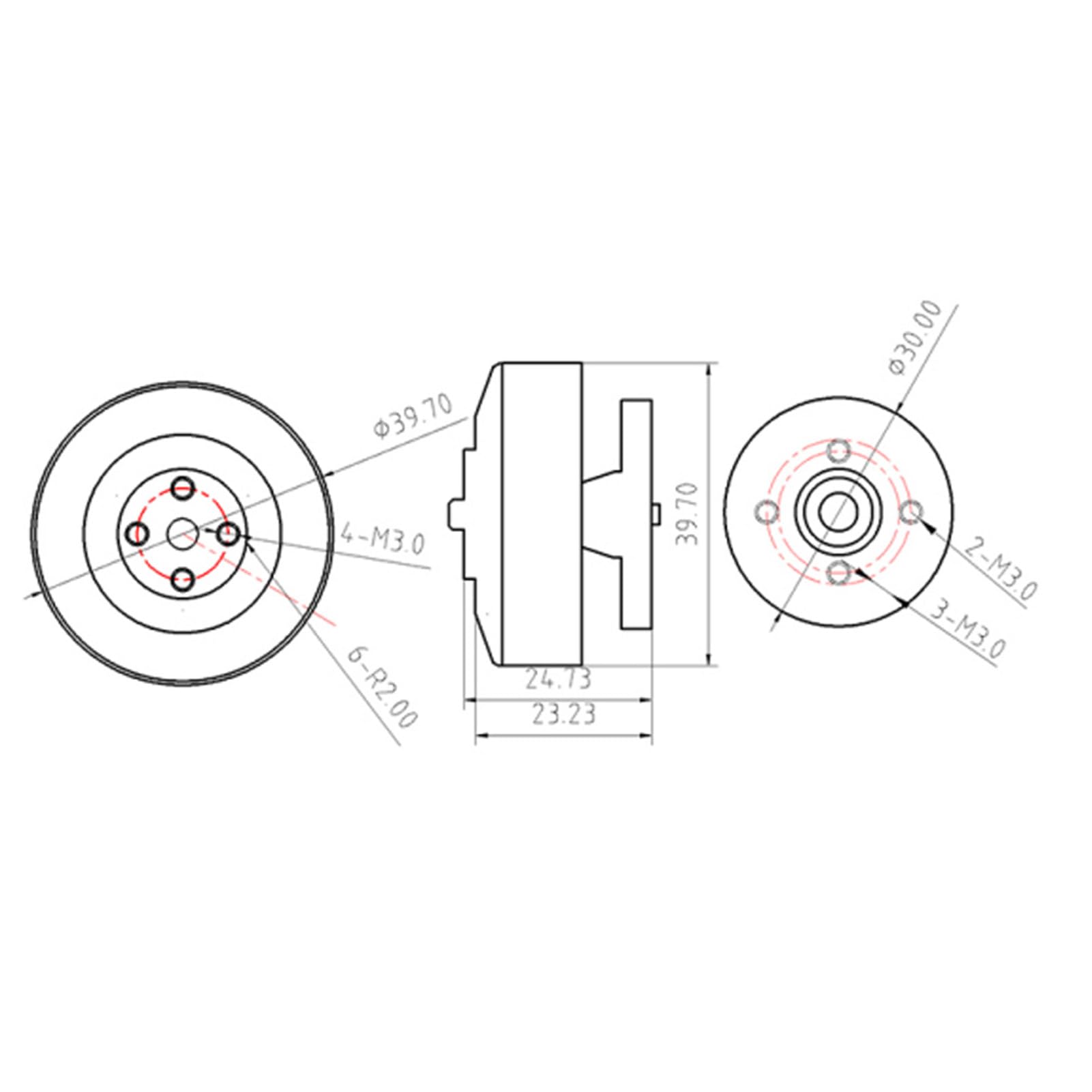 QM3507 Bürstenloser Motor 380KV 580KV 680KV CW CCW für FPV Quadcopter Drone, 6S ​​Lipo High Engine Teil für RC Multi Rotor Flugzeuge (680KV)