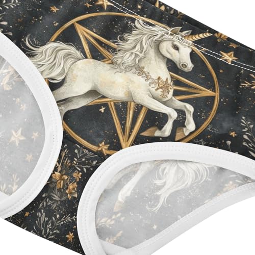 ZZKKO White House Golde Star Girls Underwear Toddler Panties for Girls Comfort Brief Size 2T-8Y3