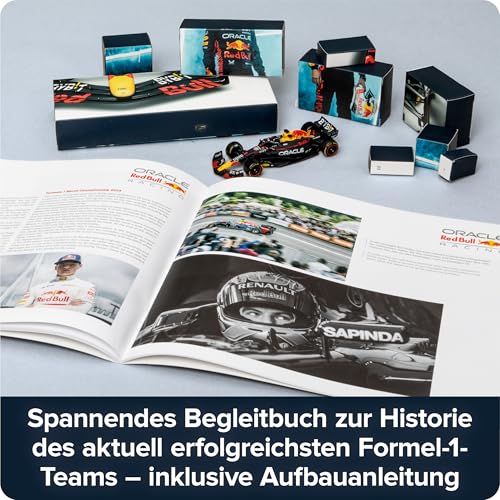 FRANZIS 67235 Oracle Red Bull Racing Advent Calendar Model Kit 1:43 Scale Includes Sound Module and 52 Page Accompaniment Book