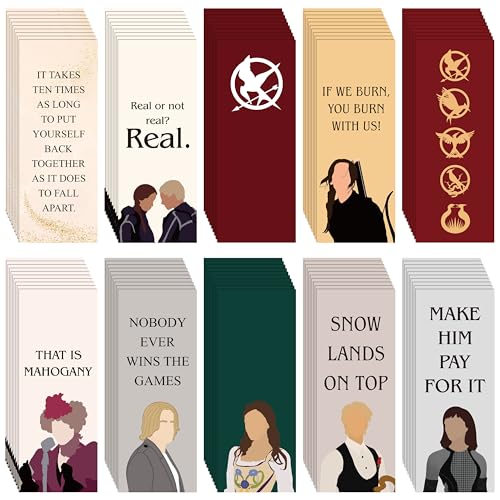 BHronony Game Movie Quote Bookmark - 100pcs Hungry Bird Book Marks Bulk for TV Movie Fans Book Lovers, Emotional Quote Double-Sided Bookmark Fantasy Merch for Bookish Motivation Birthday Gift