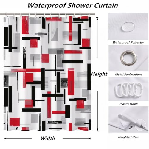 Rideau de douche imperméable et lavable en machine pour baignoire