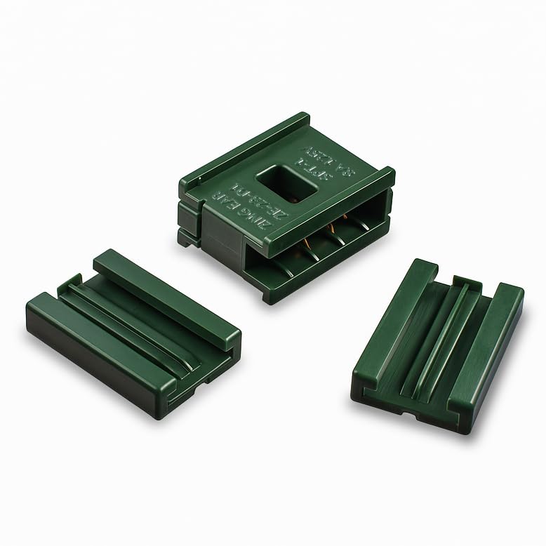 HLO Lighting SPT1 Vampire Plug Bridge Connectors | 125V Green Inline Joiners for Zip-Style Extension Cords, UL Listed | Extends Two SPT-1 Wires into One (25)