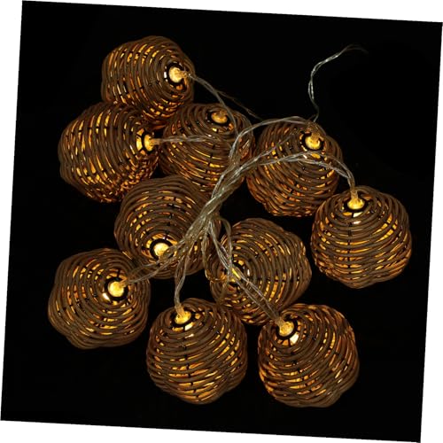 DOITOOL LED Rattan Lichterkette Warmweiß Batteriebetriebene Dekolampe...