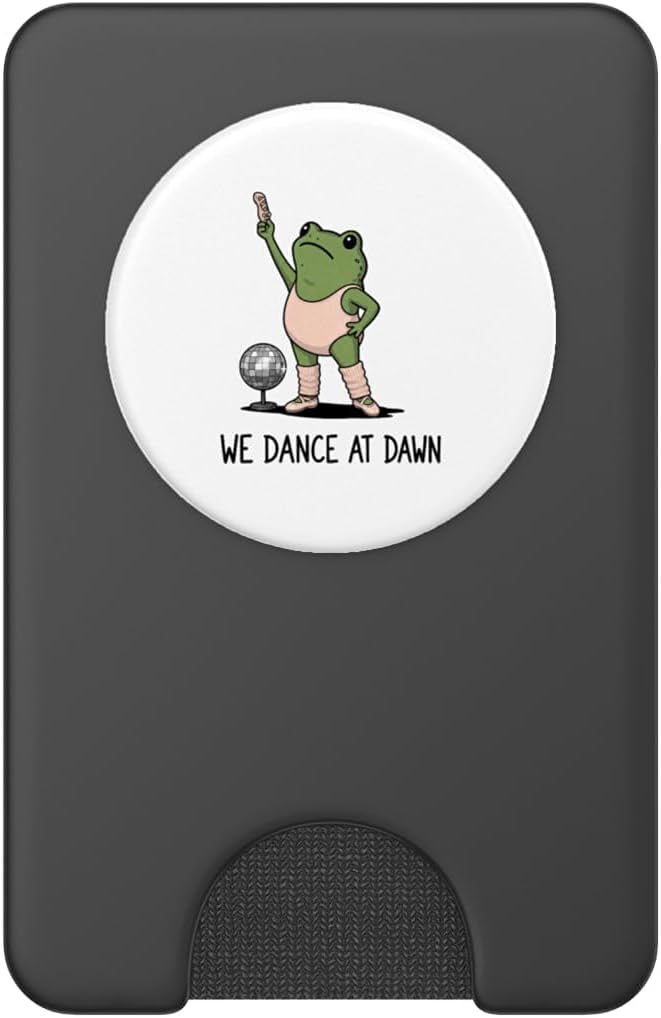 We Dance At Dawn Frog Funny Frog Meme Dancing Ballet Dancer PopSockets PopWallet for MagSafe image 2