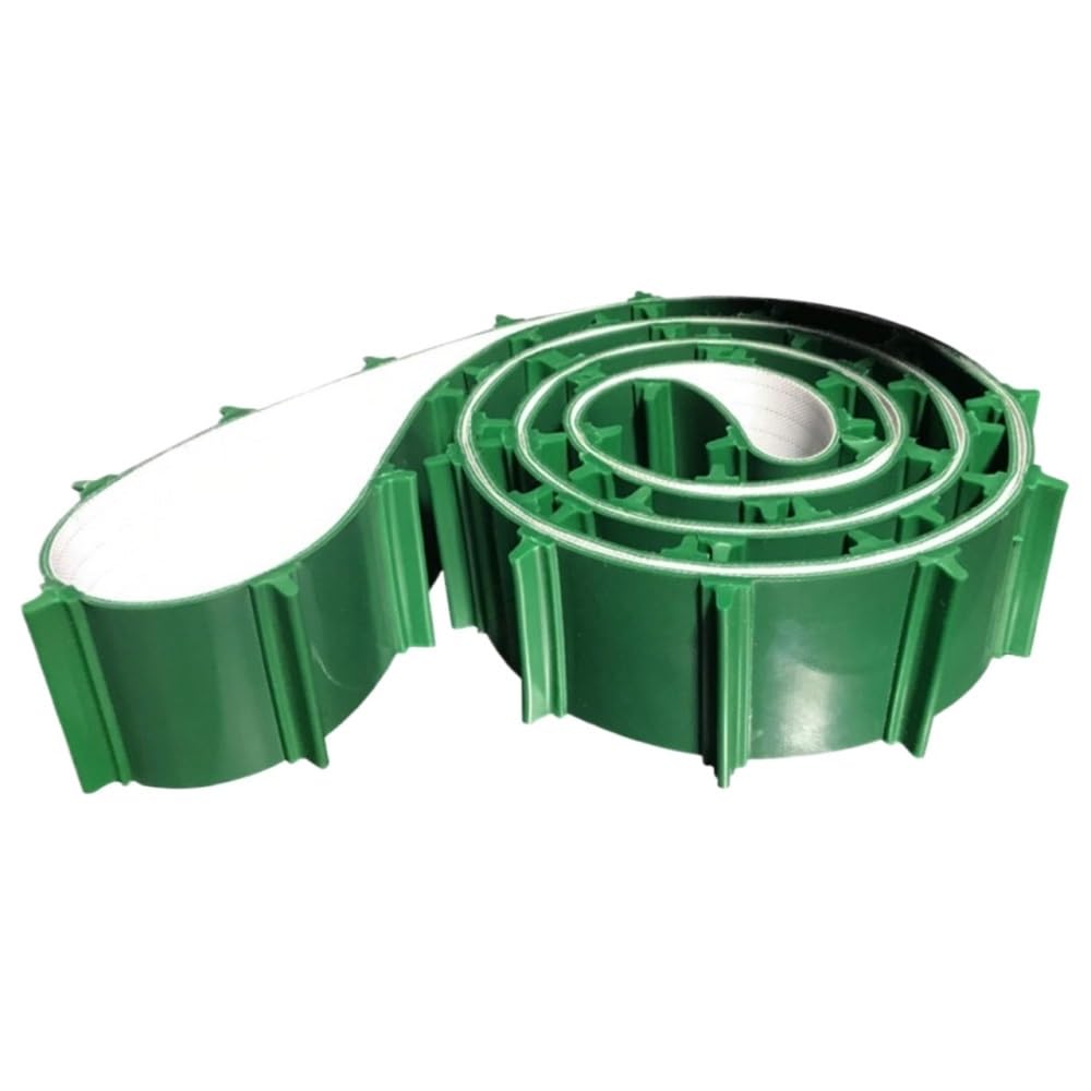 Cinta transportadora de PVC verde (con tacos)