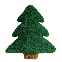 Weihnachtskissen Form Kissen Tannenbaum - Winter Kissen - Tannenbaum,Niedliche Dekokissen, 11.8 Inch Sofa Decoration Cushion for Chrismas (Grün)