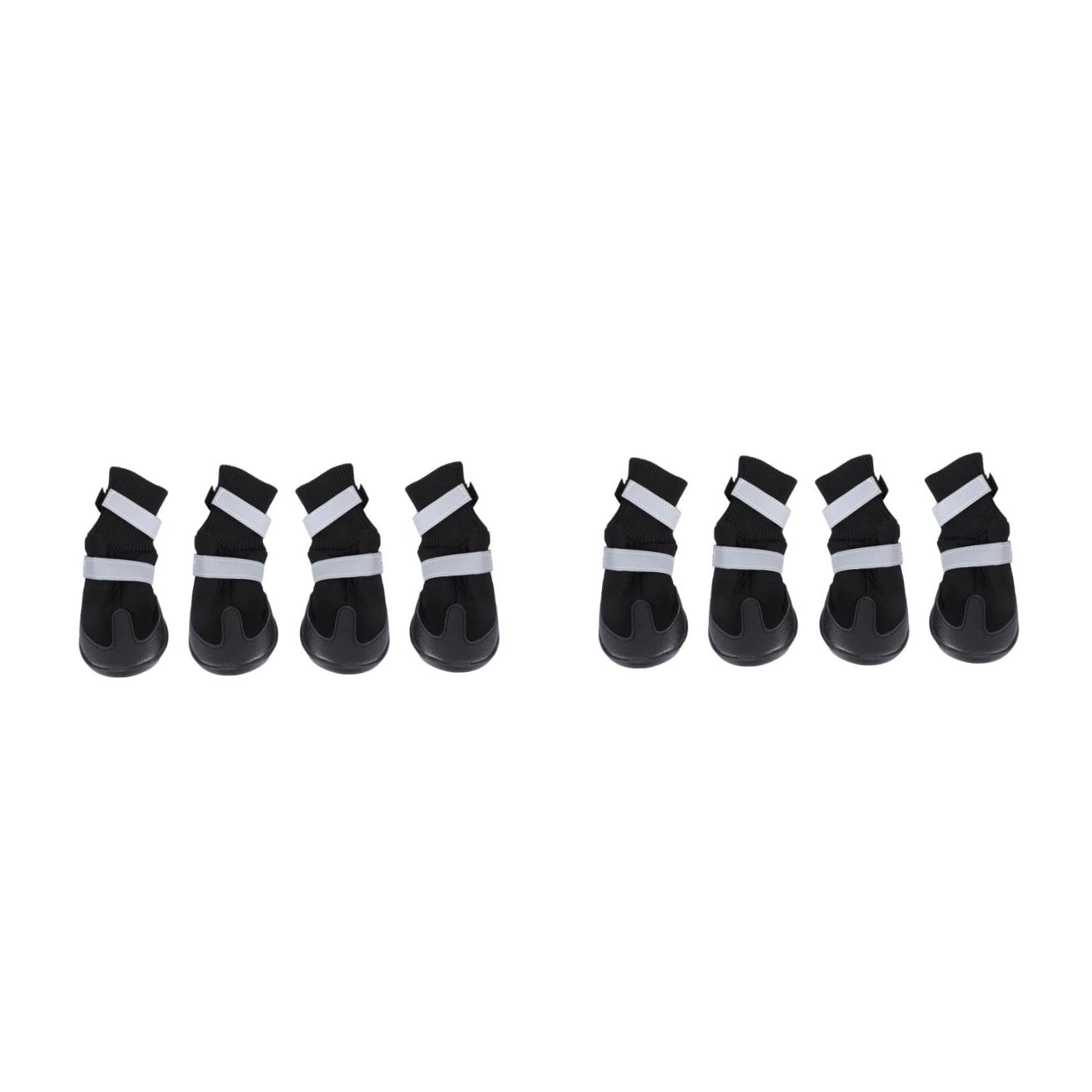 BESPORTBLE 8 STK Haustier Hund Winterschuhe Welpenstiefel für kleine Hunde Haustierschuhe für kleine Hunde hundeschuhe hundepfote Dog Shoes Stiefel für Haustierhunde Hund warme Stiefel Black