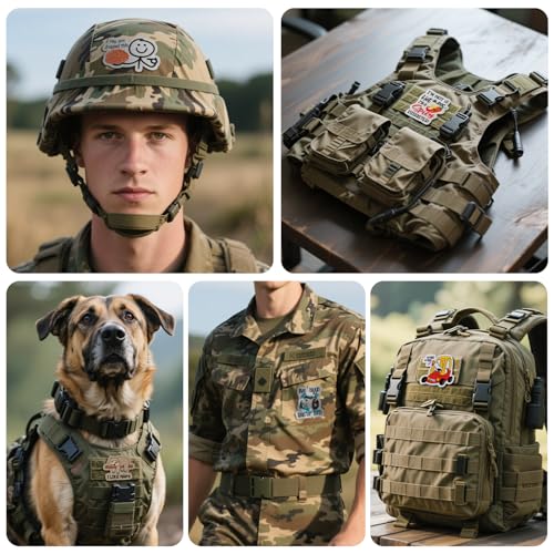 Butie 20 Pieces Random Funny Tactical Military Morale Patch Full Embroidery Patch Set for Caps,Bags,Backpacks,Clothes,Vest,Military Uniforms,Tactical Gears Etc …(RF-079)