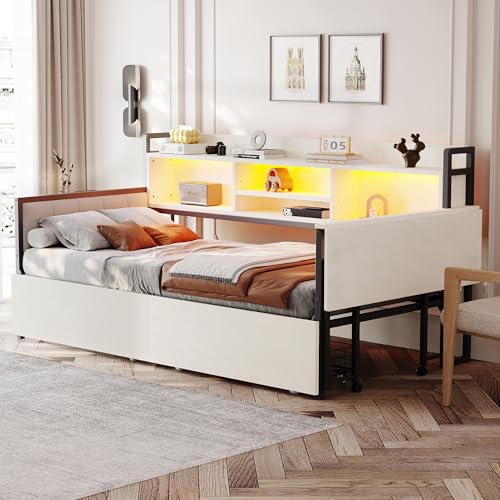 Conservazione e organizzazione: questo divano letto ha due grandi cassetti sotto il materasso, mentre il letto superiore è dotato di un ampio vano portaoggetti. Questo design offre spazio per oggetti di diverse dimensioni, massimizzando così l'efficienza dello spazio.