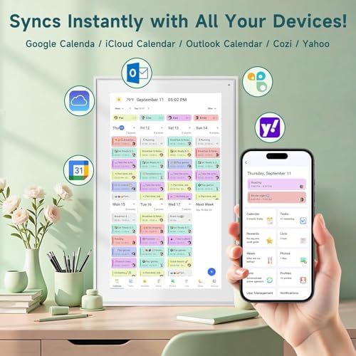 Skylight Calendar: 15-inch Wall Planner Digital Calendar & Chore ...