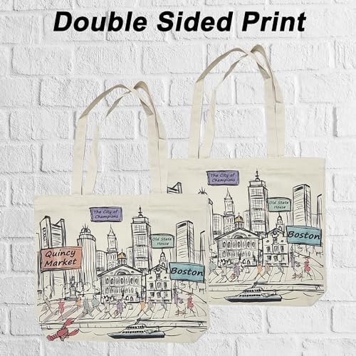 Image of Cities Around the World Artwork Tote Bag Series- Designed in the USA, 17 inchx14 inch, Double Sided Print, Souvenir & Gift