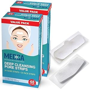 MEDca Deep Cleansing Blackhead Pore Strips – Pak van 96 Peel – Off Blackhead Remover en Pore Unstopping Strips voor neus en gezicht, kin, voorhoofd en gezonder uitziende huid