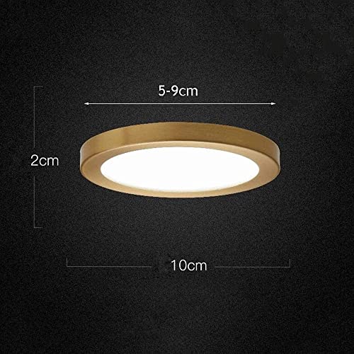 Lámpara de techo en latón cepillado con panel LED ultrafino 5