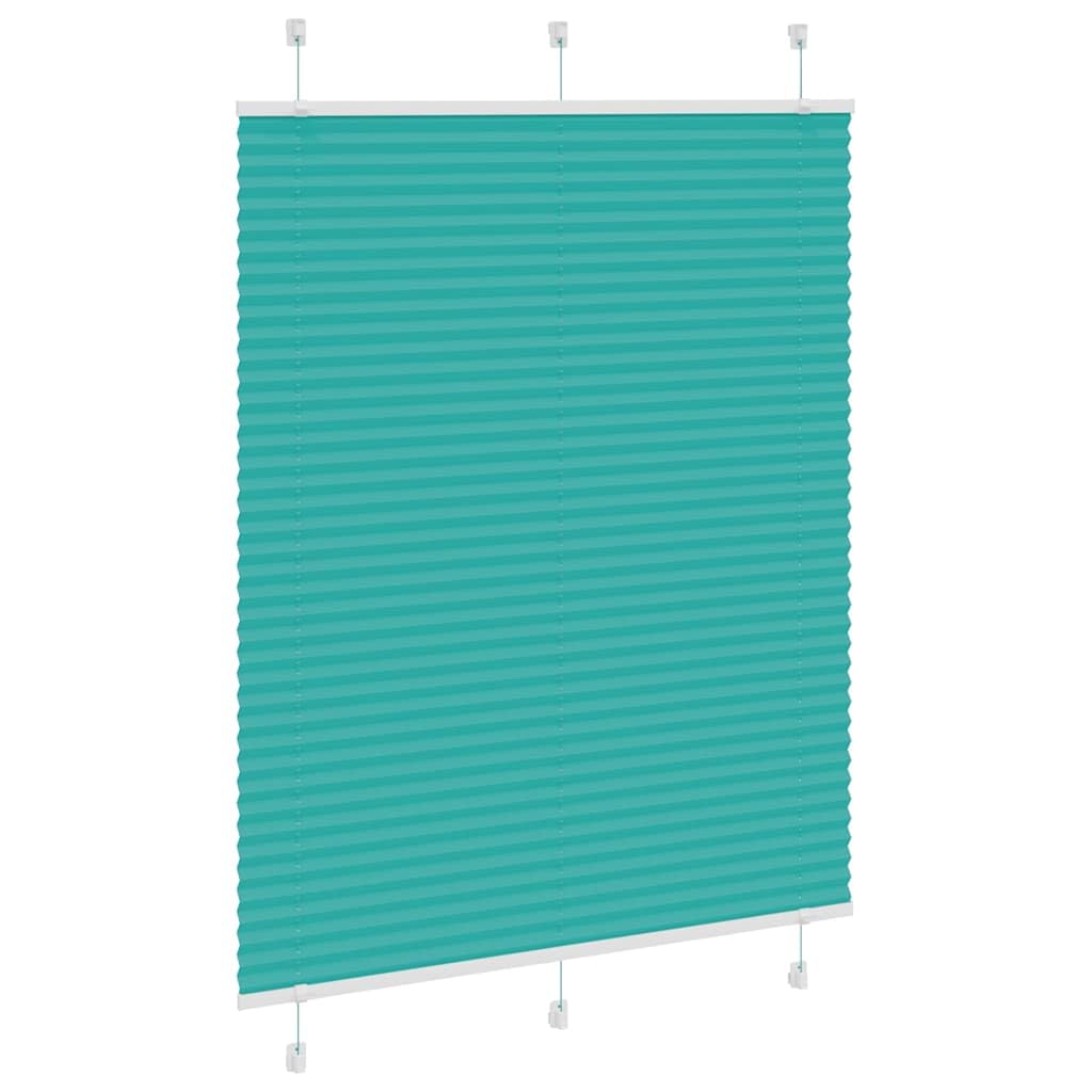 Tenda plissettata antracite, 40 x 100 cm, larghezza tessuto 39 cm, in poliestere, per finestre con protezione solare e sguardi indiscreti, 4 larghezze pieghe, poliestere 40 x 100 cm, antracite