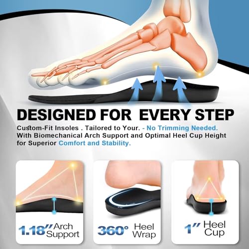 Plantillas ortopédicas OrthoComfoot talla 10H/12M negras miniatura 3