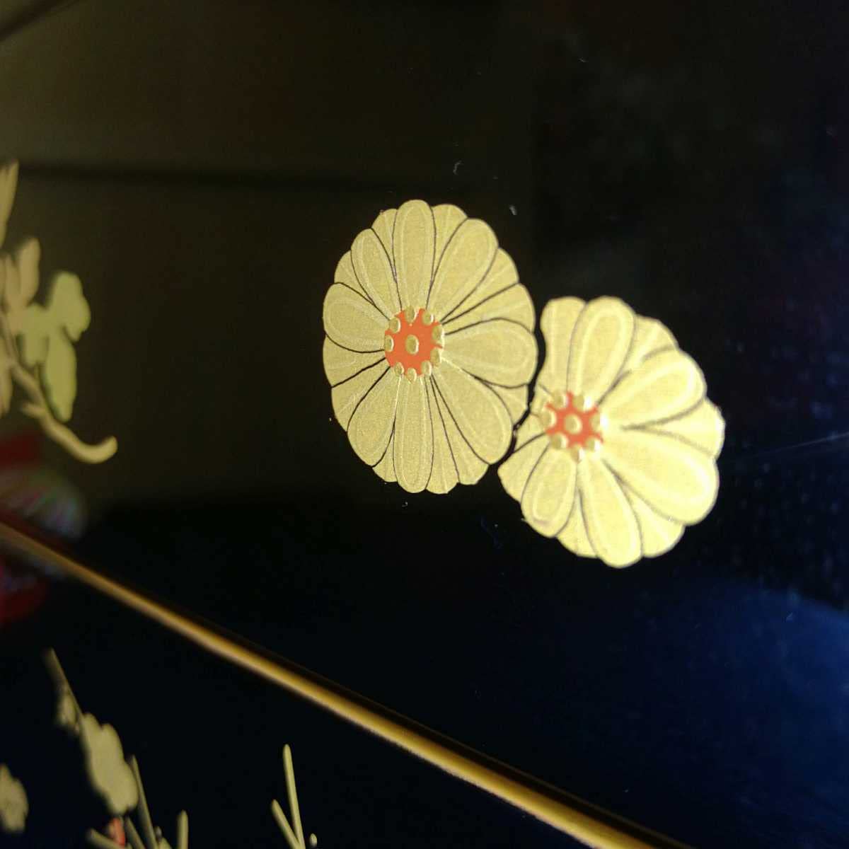 【雲】某名家委託品 時代漆器 輪島塗 花金蒔絵蓋物 弁当箱 20.5x26.2x23cm 古美術品 A6650 OTfersd 輪島塗 弁当箱 (1段) 丸 -梅の蒔絵仕上げ- 黒漆塗