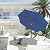 JEAREY 9FT Outdoor Patio Umbrella Outdoor Table Umbrella with Push Button Tilt and Crank, Market Umbrella 8 Sturdy Ribs UV Protection Waterproof for Garden, Deck, Backyard, Pool (Navy Blue)