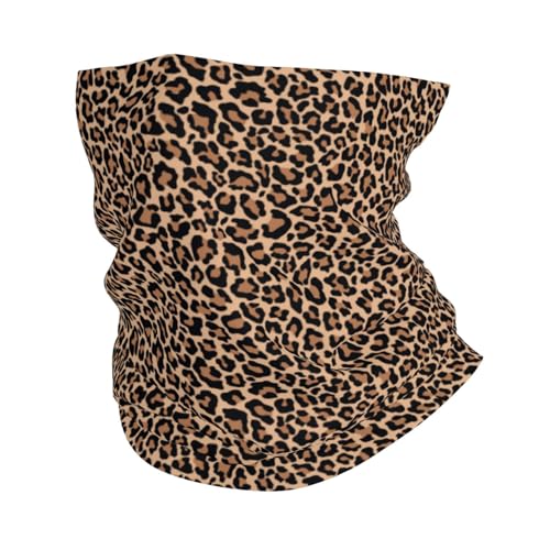 VOSERY Cache-cou marron imprimé léopard pour homme et femme - Cagoule - Bandana