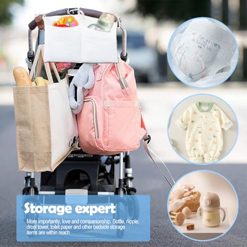 Miniatura 6 de Kylos Organizador De Pañales Para Bebé, Organizador Colgante Para Ropa, Pañales, Juguetes, Colgar En Cuna, Cambiador O Pared, Color Blanco