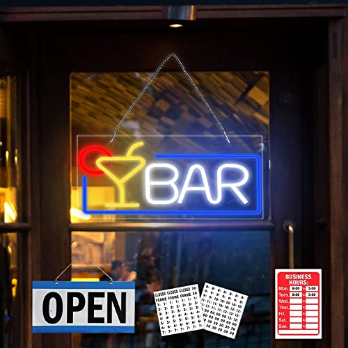 Amyzavls Enseigne Lumineuse , Neon LED de Bar, USB Plug-and-Play, Lampe Néon de Bar pour Bars, Fêtes, Neon Deco, Lumière Lumineuse, Enseigne Lumineuse de Décoration de bar, Décoration murale Cover