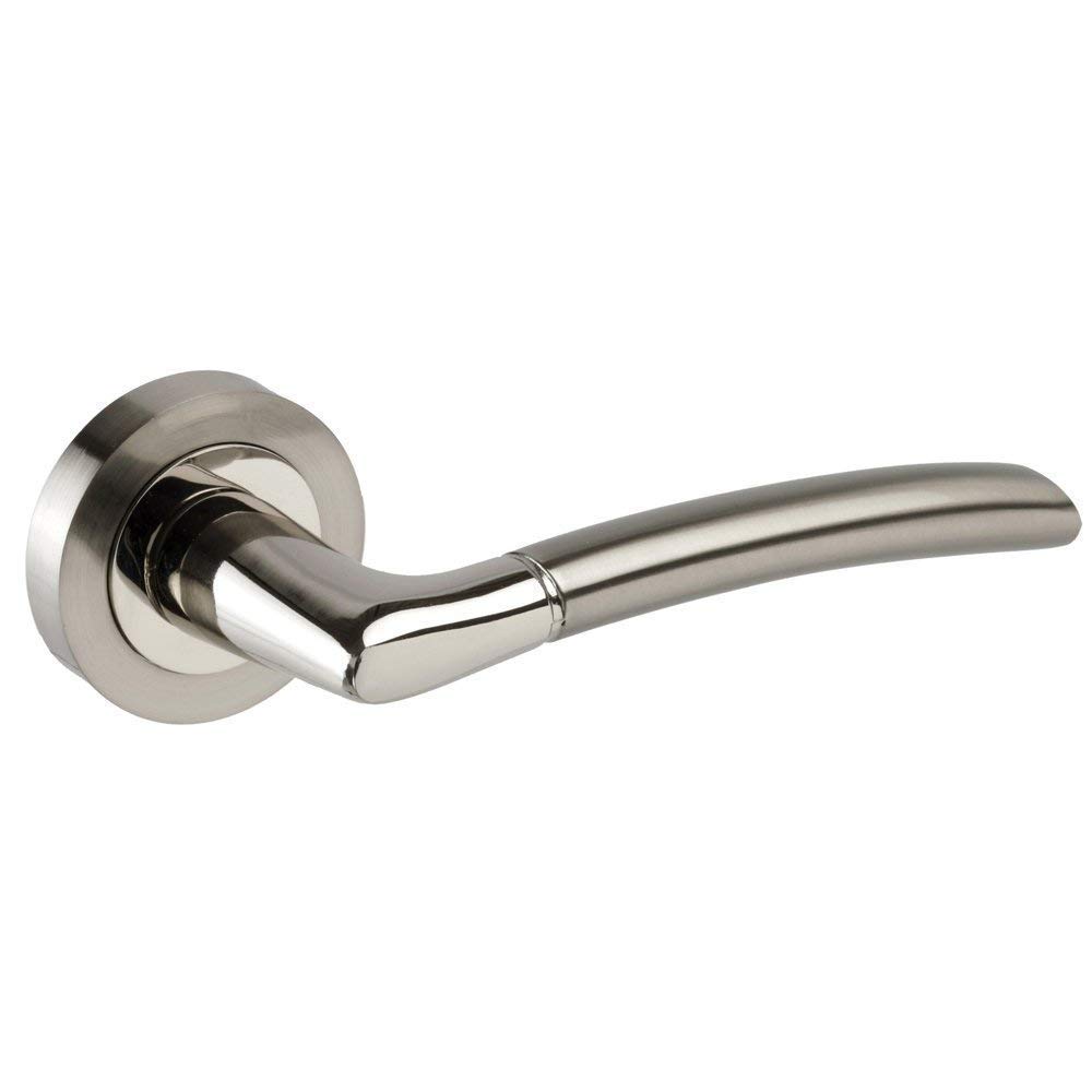 Golden Grace 4 Pairs Indiana Design Internal Door Handles Chrome Duo Finish On Round Rose from B&Q