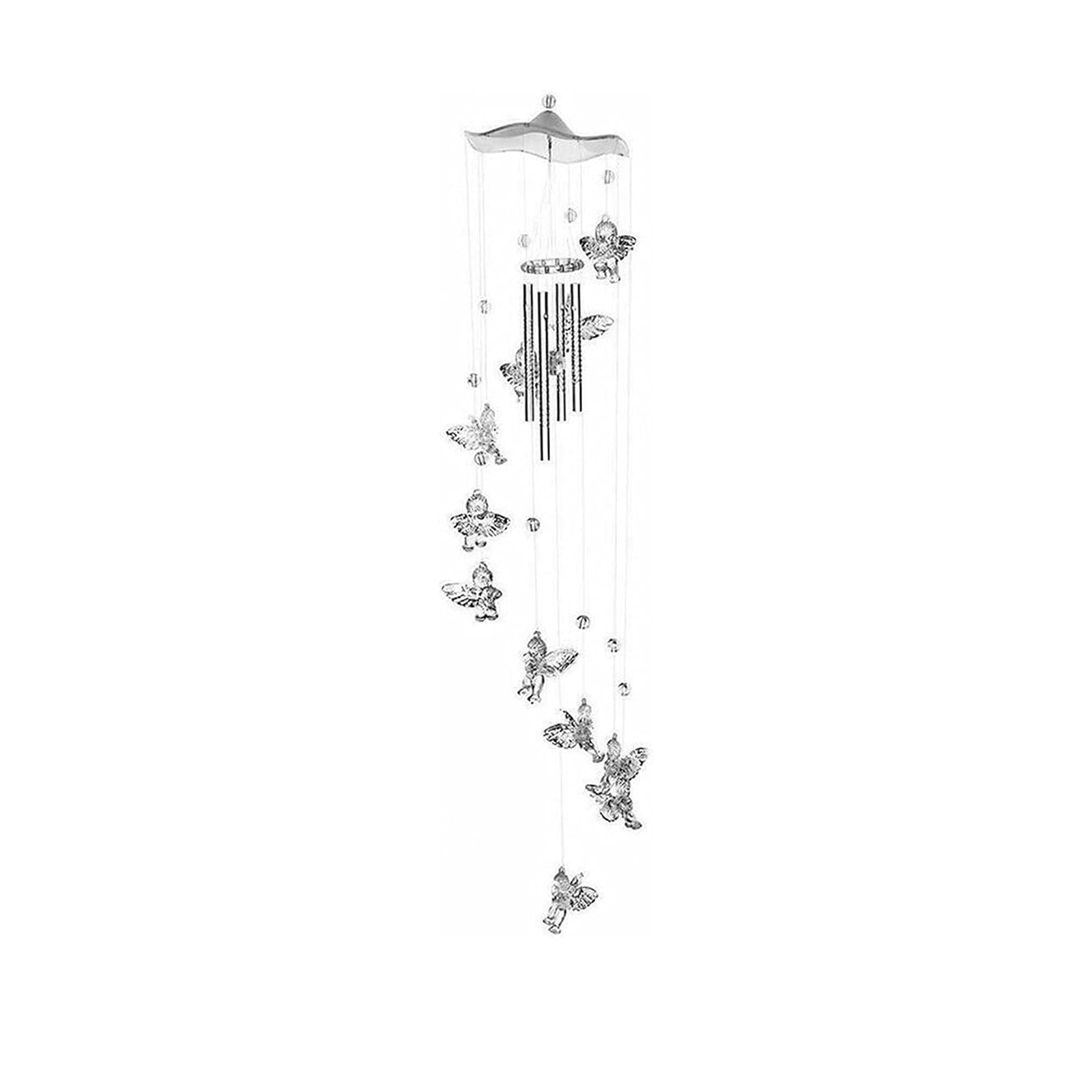 BBTISG Crystal Suncatcher, Crystal Hanging Ornament with Angel Fairy Sun Catcher Indoor Outdoor Decor for Bedroom, Kitechen, Garden, Window (Silver)