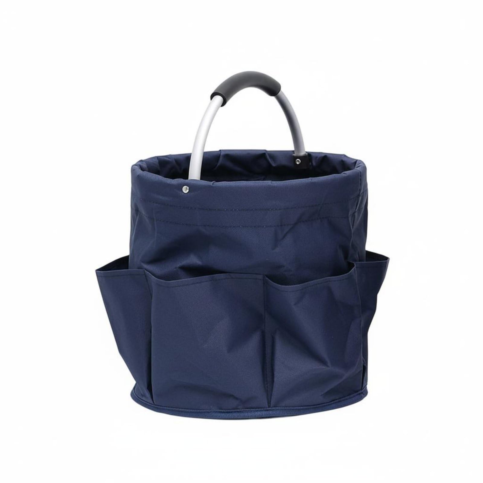 Textile Tool Tote Multiple Pockets Foldable Tool Carrier Foldable Supply Tote Large Capacity Multi-Pocket Gardening Bag, Navy Blue-image-16