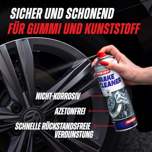 Alfacare Bremsenreiniger Spray für Auto, schnell wirkender Entfetter & Schutz für Bremsen, Kupplung, Motorteile.Verlängert die Bremsenlebensdauer & verbessert die Leistung. 500ml Dosen. - 6pack