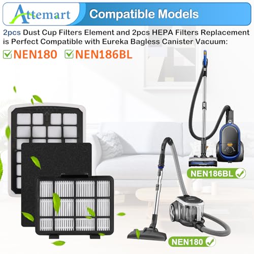 Image of Replacment Filter Compatible with Eureka NEN186BL NEN180 Bagless