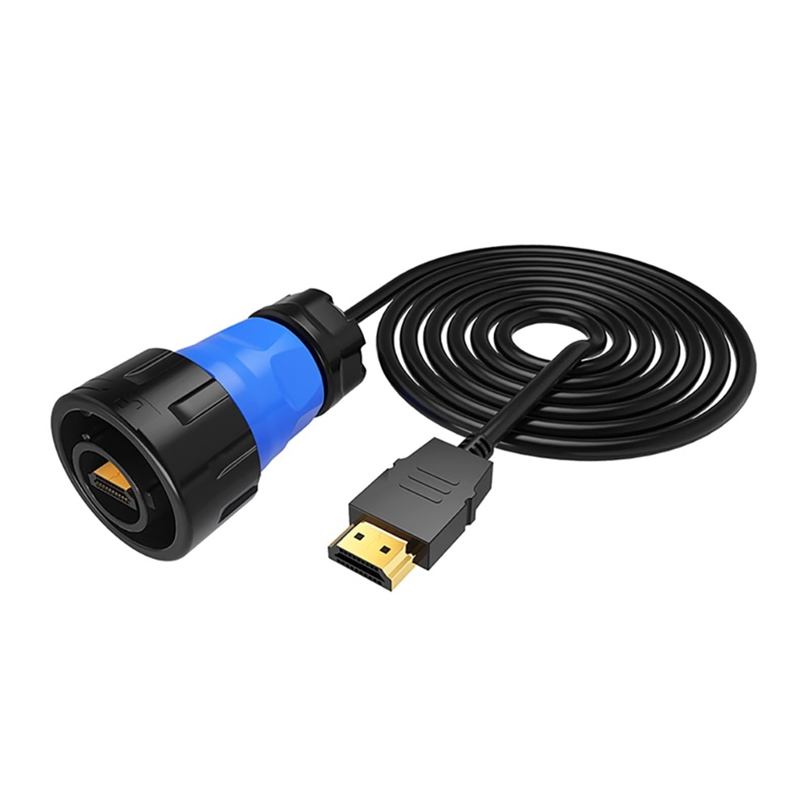 1 szt. M24 HDMI 2.0 pozłacane złącze kablowe kompatybilne z HDMI adapter cyfrowy 3840 x 2160 HD do projektora telewizyjnego (wtyczka (2 m)