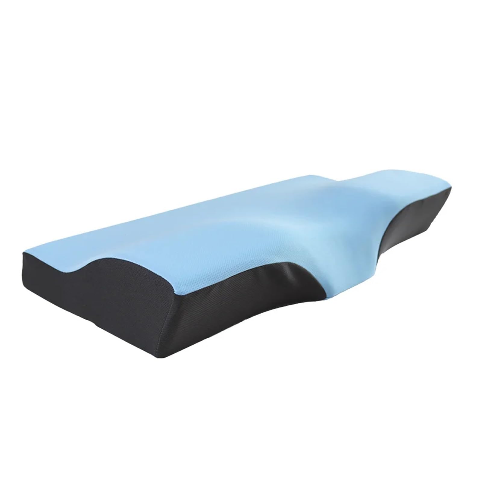Dvmsief Blue Latex Pillow Neck Pillow Slow Rebound Memory Cotton Anti-Snoring Special Cervical Ergonomic Butterfly(Blue)