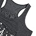 A Dream is A Wish Your Heart Makes Tank Tops Women Summer Funny Letter Print Casual Sleeveless Tank Tops Dark Grey