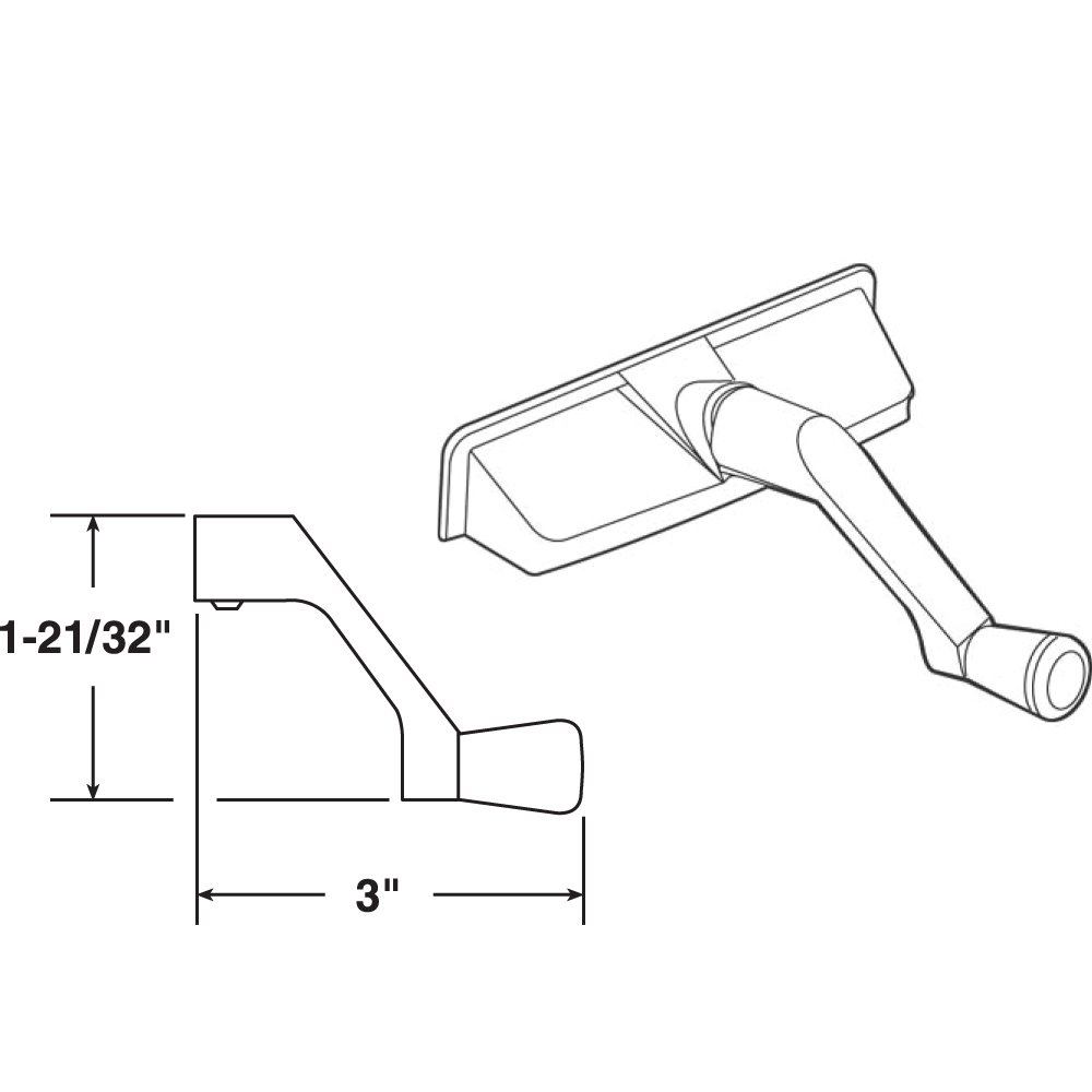 Prime-Line Produkty TH 24034 EntryGard uchwyt i pokrywa korby, 11/32" Spline, odlew ciśnieniowy i plastik, 1 sztuka