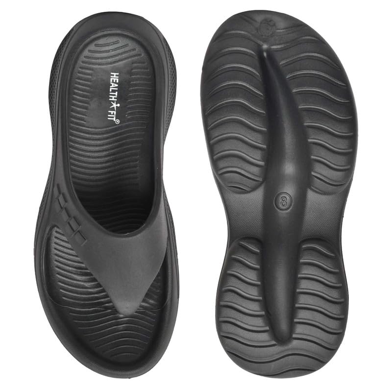 Image of HEALTH FIT Super Soft Ortho Care Bounce Back|Anti-Skid & Comfortable Stylish Light weight |Waterproof Slipper for Daily Use| Flexiable for Men's HF11 Light Grey
