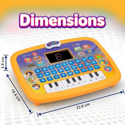 Image of Niku Learning Educational Computer Kids Piano Laptop with Led Screen & Music | Fun Activities Toy Computer Tablet for Kids Toddlers 1 2 3 4 5 6 + Year Old Boy and Girls, Multicolor