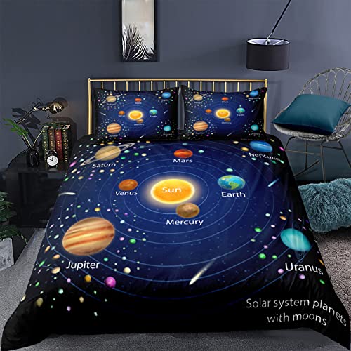 RFFLUX 3D Planet Universum Sonnensystem Bettwäsche Set 135x200 cm 2teilig...