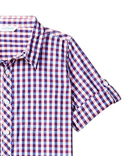 Image of miniklub Kids Full Sleeve Collared Woven Cotton Shirt, Pack of 1 (Multi Color)