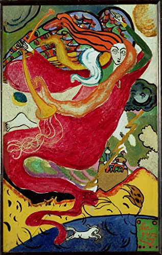 Toile Kandinsky Saint Gabriel 60x90cm de style peinture abstraite pour salon