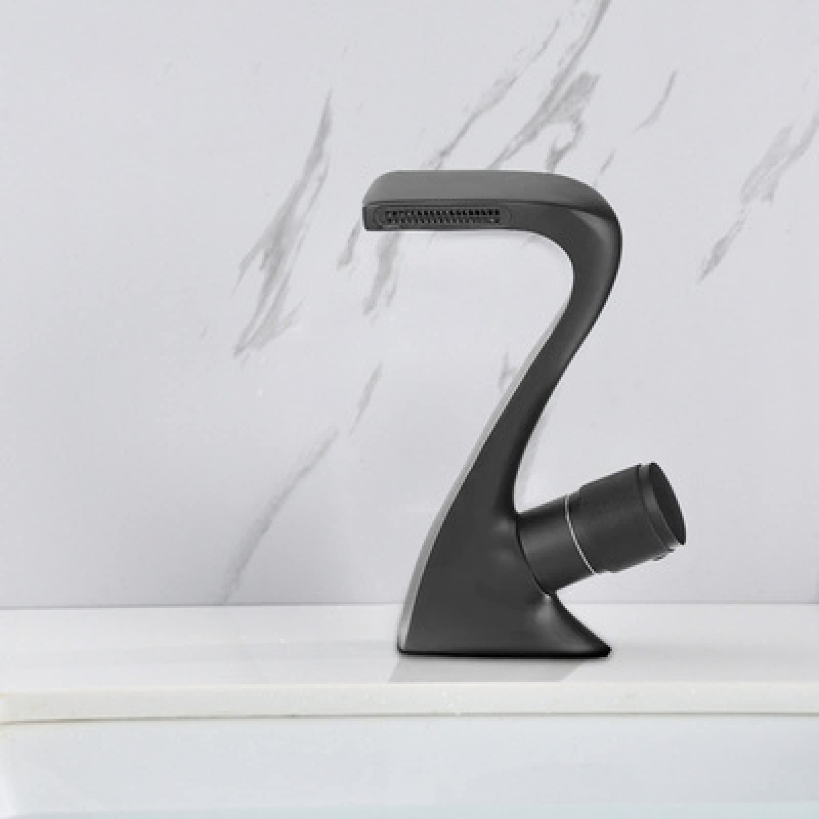 Qcknkmgg Black Basin Tap, Copper Basin Faucet
