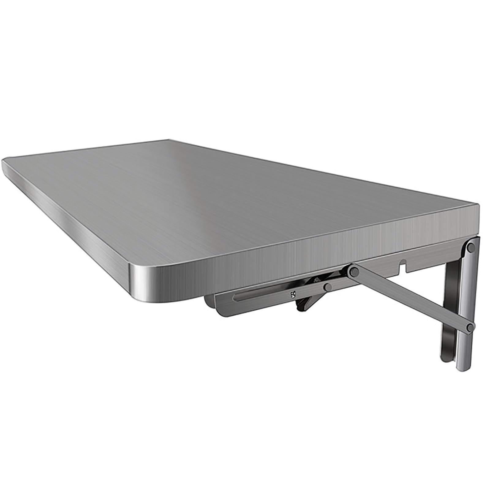 Opklapbare wandtafel, klaptafel van roestvrij staal, een