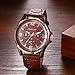 JewelryWe Reloj Analógico Redondo Hombre: Reloj de Cuarzo para Caballero Escala de Números Arábigos Correa de Piel Decorativo de Tres Ojos Empresas Marrón Imagen de JewelryWe Reloj Analógico Redondo Hombre: Reloj de Cuarzo para Caballero Escala de Números Arábigos Correa de Piel Decorativo de Tres Ojos Empresas Marrón