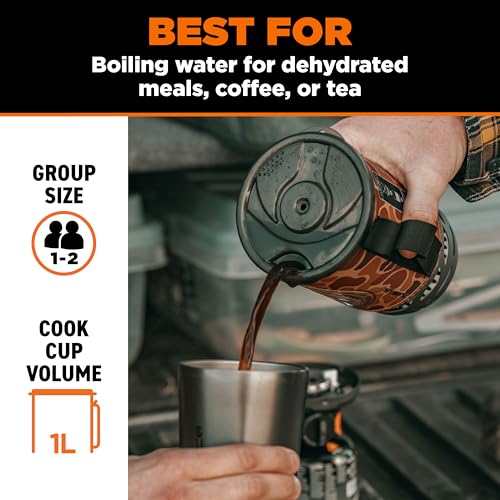 Image of Jetboil Flash Portable Fast Boil Stove for Camping and Backpacking with 1-Step Auto Ignition, Propane /Isobutane Burner with Cooking Cup