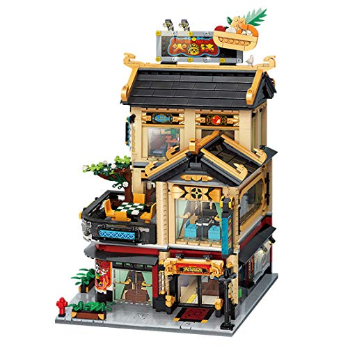 Tosbes Straßenansicht Haus Bausteine, Serie Im Chinesischen Stil Modern Hot-Pot-Restaurant Modell, Modular Stadthaus… – Bild 2