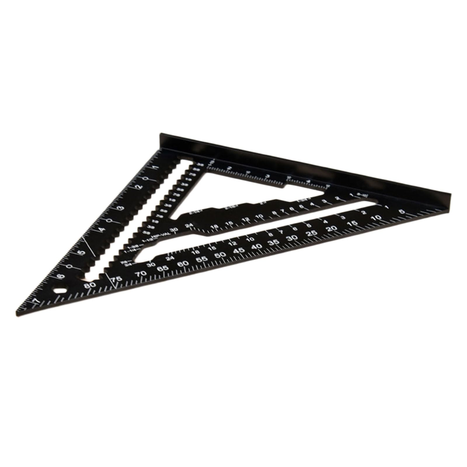 Accuracy 7inch Aluminum Triangular Ruler for Carpentry Construction Featuring Multiple Distance and Angled Measurement Builders ' s Marking Measure