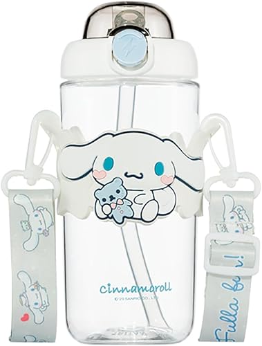 Vozuko Botella de agua de anime para mujeres y niñas, bonita taza de agua aislada, taza deportiva, escuela, al aire libre, viajes, regalo de