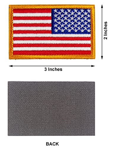 image for MAXXPRO Tactical Patches of USA US American Flag Regular and Reverse, 