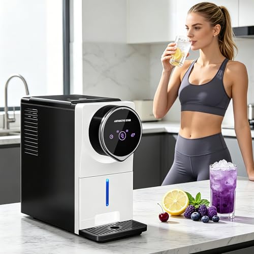Image of Antarctic Star Nugget Ice Maker Countertop Gen 2, Self-Cleaning Portable Ice Machine, 33 lbs /24H, 1.8L Water Tank, 1.5 lbs Ice Storage, Touch Screen & Auto Ice Drop, for Home /Office /Kitchen