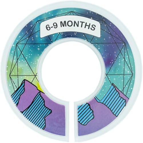 Miniatura 3 de Divisores de armario para bebé, 14 piezas, organizador de ropa de bebé para niño o niña, separadores de edad de doble cara para ropa de bebé, 100