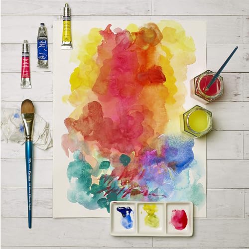 Image of Winsor & Newton Cotman Water Colour - Tube of 8 ML - Lemon Yellow Hue (346) - Highly Pigmented, Vibrant, Vivid & Intermixable Artists' Water Colour Paints - More Colours Available | Introductory Watercolor made with Fine Art Pigments, Perfect for Beginners, Lightfast & Permanent, Good Tinting Strength